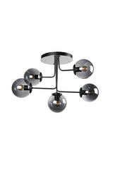 Hazeran 5th Black Smoked Globe Glass Chandelier - Swordslife