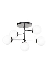 Hazeran 5th Black and White Globe Glass Chandelier - Swordslife