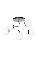 Hazeran 5th Black and White Globe Glass Chandelier - Swordslife