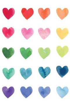 Heart-shaped decorative stickers set 60 pieces