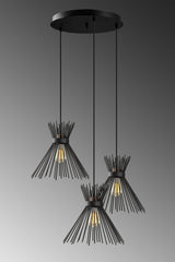 Hedgehog Model Modern Design Triple Black Pendant Chandelier - Swordslife