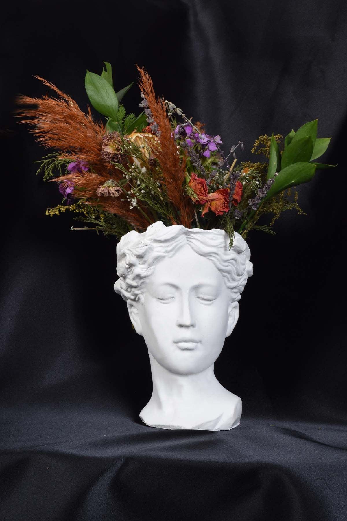 Helen Sculpture Bust Decorative Flower Pot 21 Cm - Swordslife