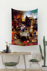 Hieronymus Bosch St. Anthony's Temptation to Temptation Wall Covering Rug 70x90 Cm - Swordslife