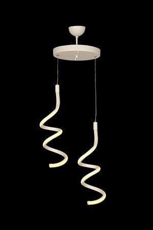 Hilton 2 Liter Three Color Led White Chandelier - Swordslife