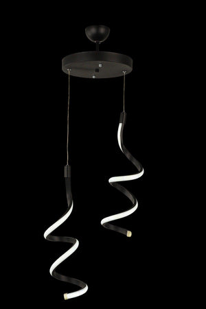 Hilton 2.li Three Color Led Chandelier Black - Swordslife