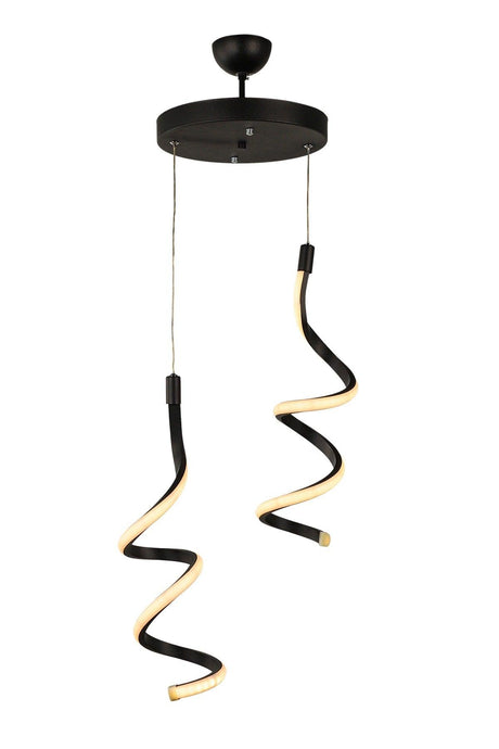 Hilton 2.li Three Color Led Chandelier Black - Swordslife