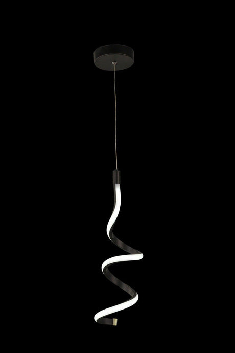 Hilton Single Three Color Led Chandelier Black - Swordslife