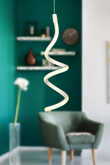 Hilton Single Three Color Led White Chandelier - Swordslife