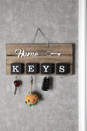 Home Keys Handmade Wooden Key Holder, Clipboard Key Holder Natural Color - Swordslife
