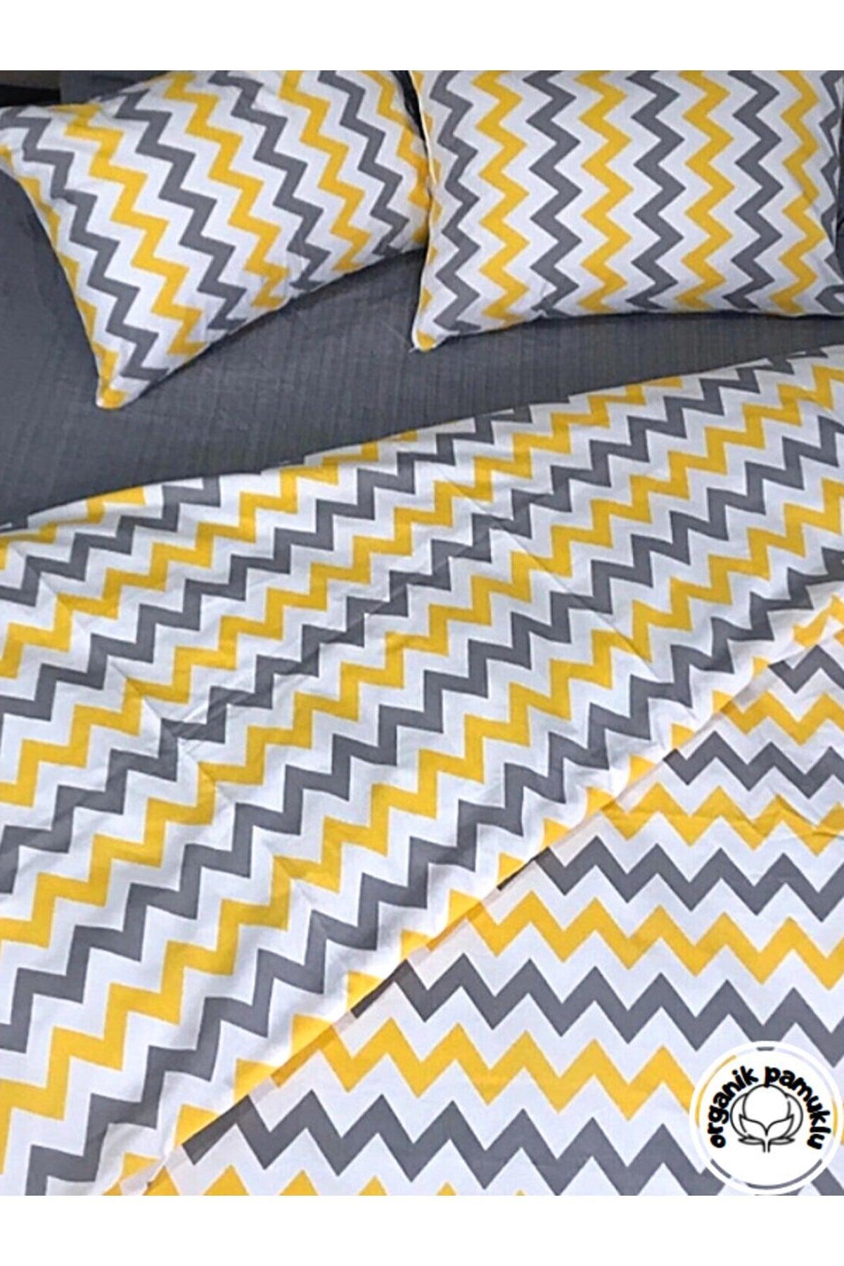 Home Zigzag Pattern Luxury Cotton Single Duvet Cover Set - Set - Swordslife