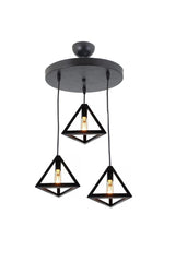 Honeycomb New Style Rustic Model Triangle Triple Pendant Lamp Chandelier - Swordslife