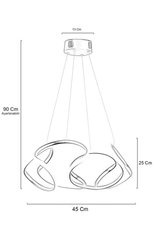 Honos Oldening Modern Sarkıt Led Kronleuchter Wohnzimmer Küche Zimmer Hol Ledli Kronleuchter - Swordslife
