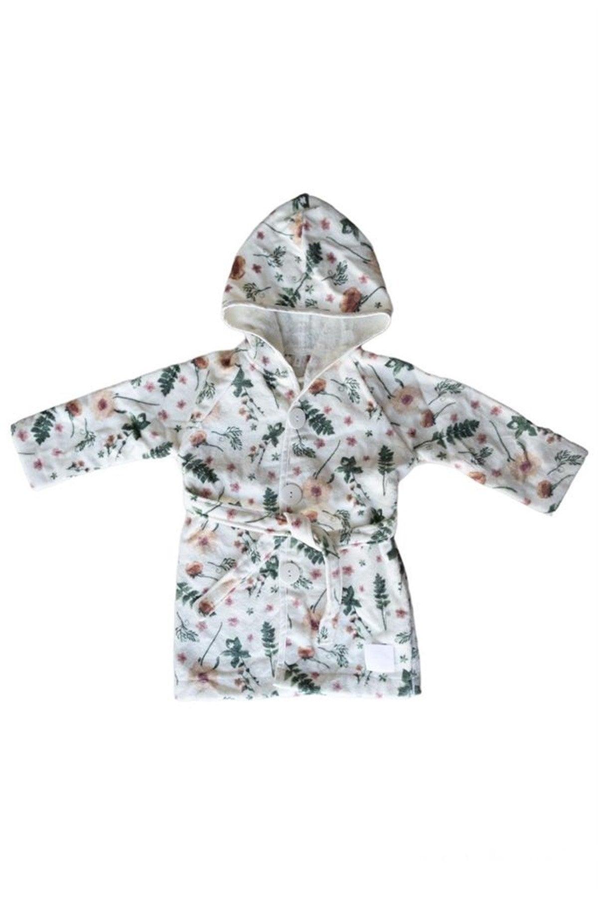 Hooded Girls-boys Bathrobe Cotton-flowery - Swordslife