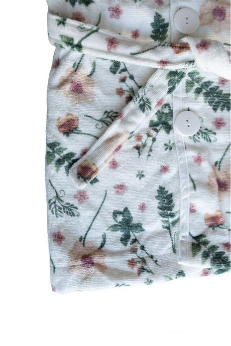 Hooded Girls-boys Bathrobe Cotton-flowery - Swordslife