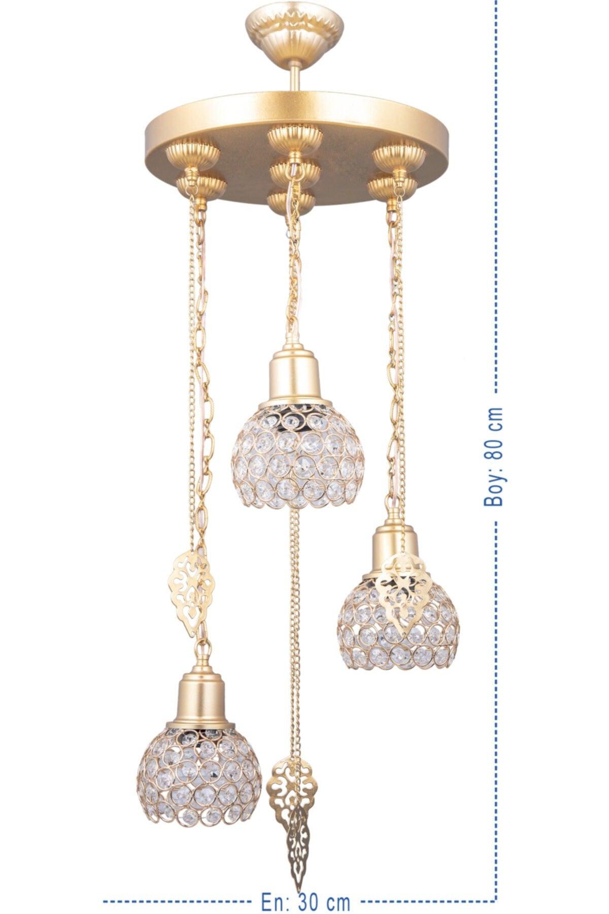 Hürrem 3 Pcs Pendant Chandelier (gold) - Swordslife