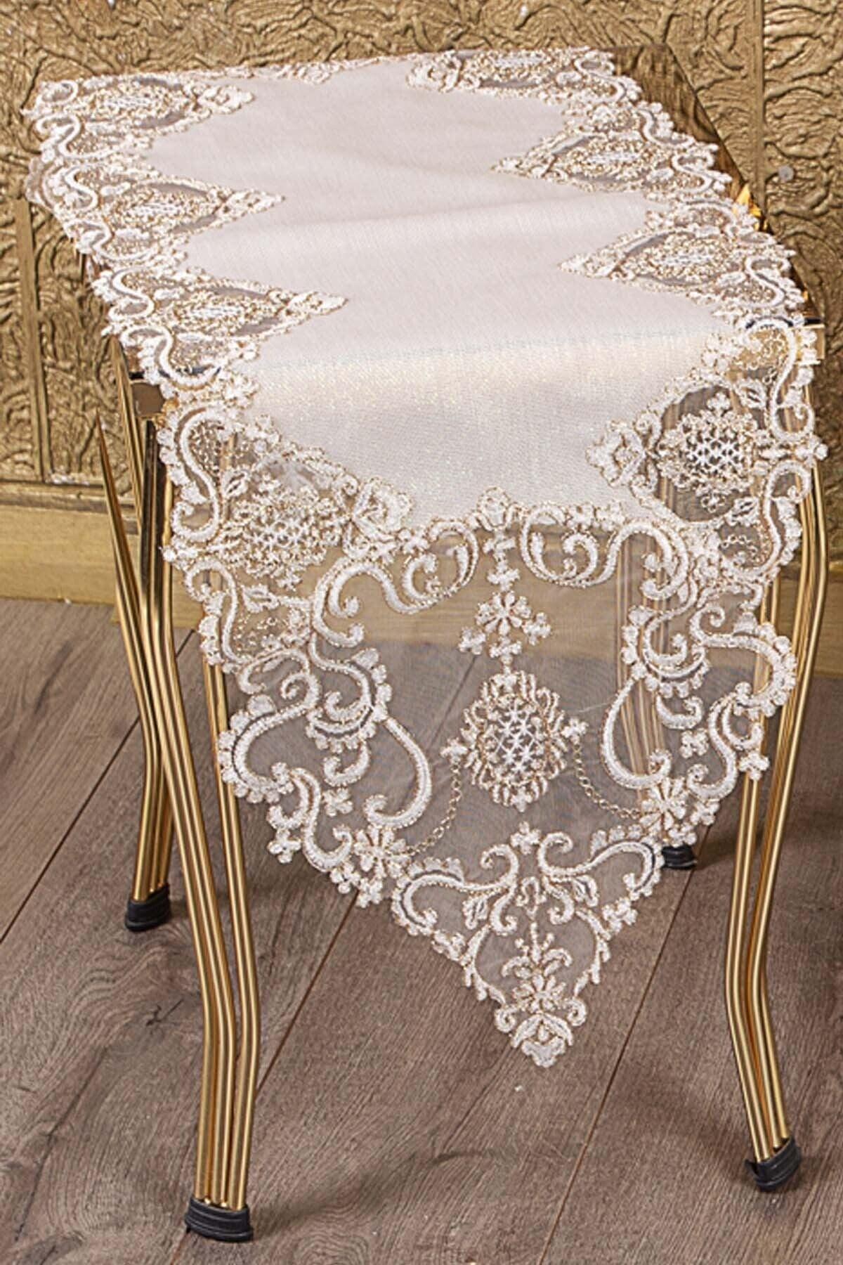 Hürrem Cream Linen With Gold Lace 5 Pieces