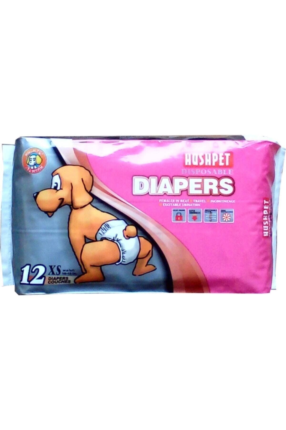 Hushpet Dog Bottom Toilet Diaper Xs 12 Pack 2-4kg