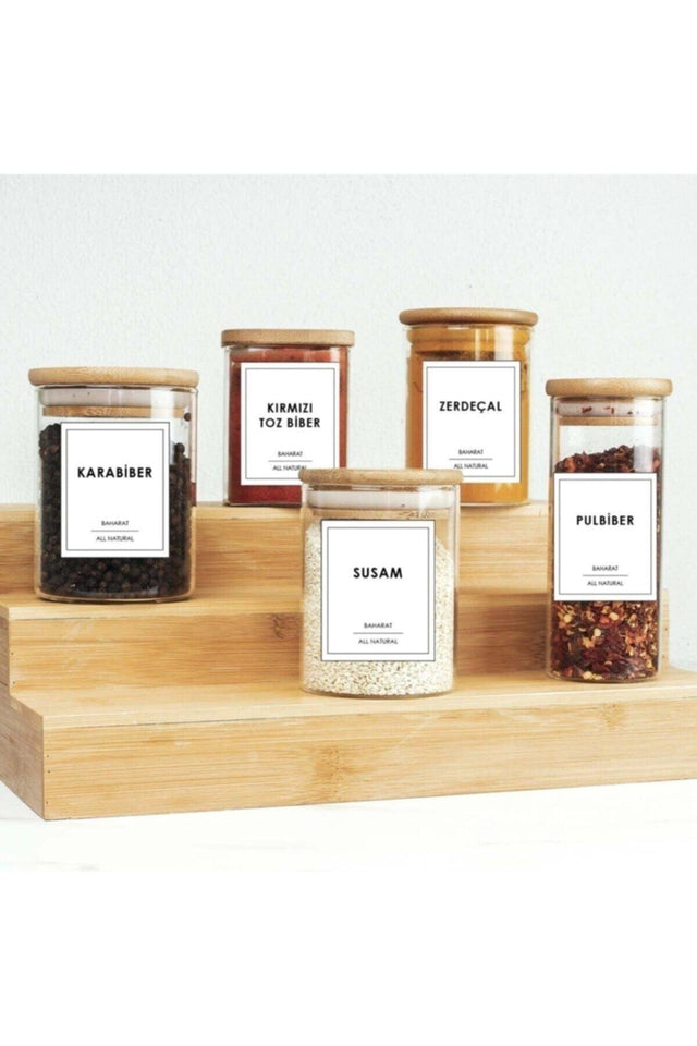 Ikea Spice Jar Set of 56 Sticker Labels