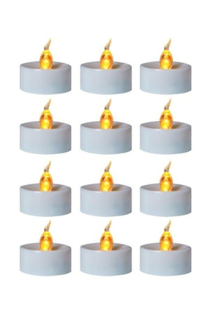 Illuminated Smokeless Led Battery Candle Yellow Light 24