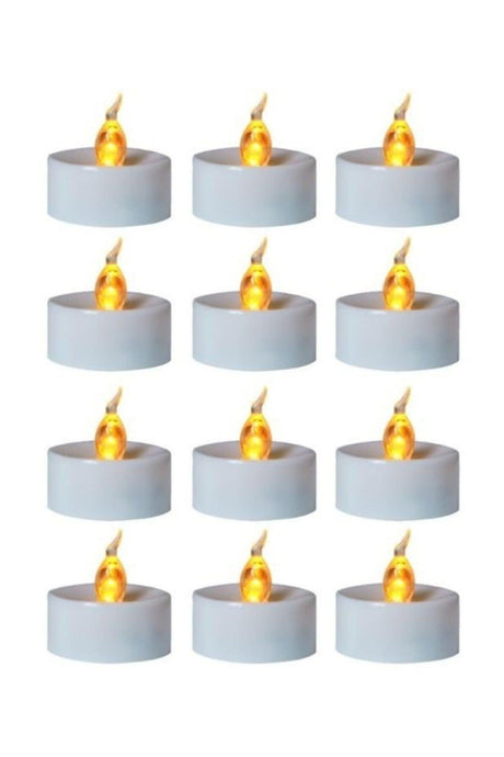 Illuminated Smokeless Led Battery Candle Yellow Light 24