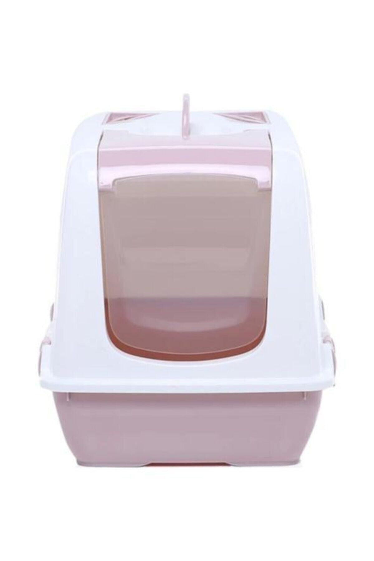 Indoor Cat Toilet Top Open Pink