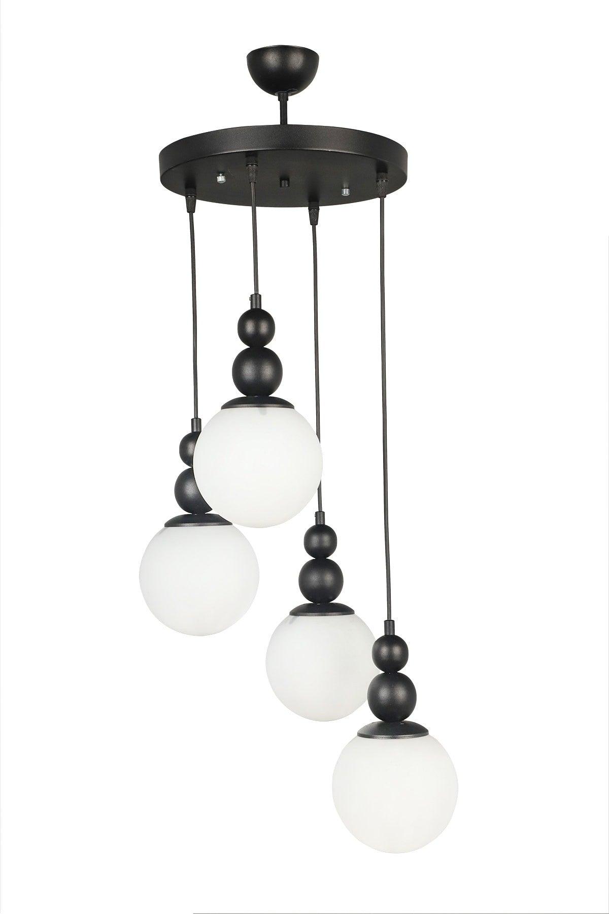 Endless 4th Chandelier Black and White Glass - Swordslife