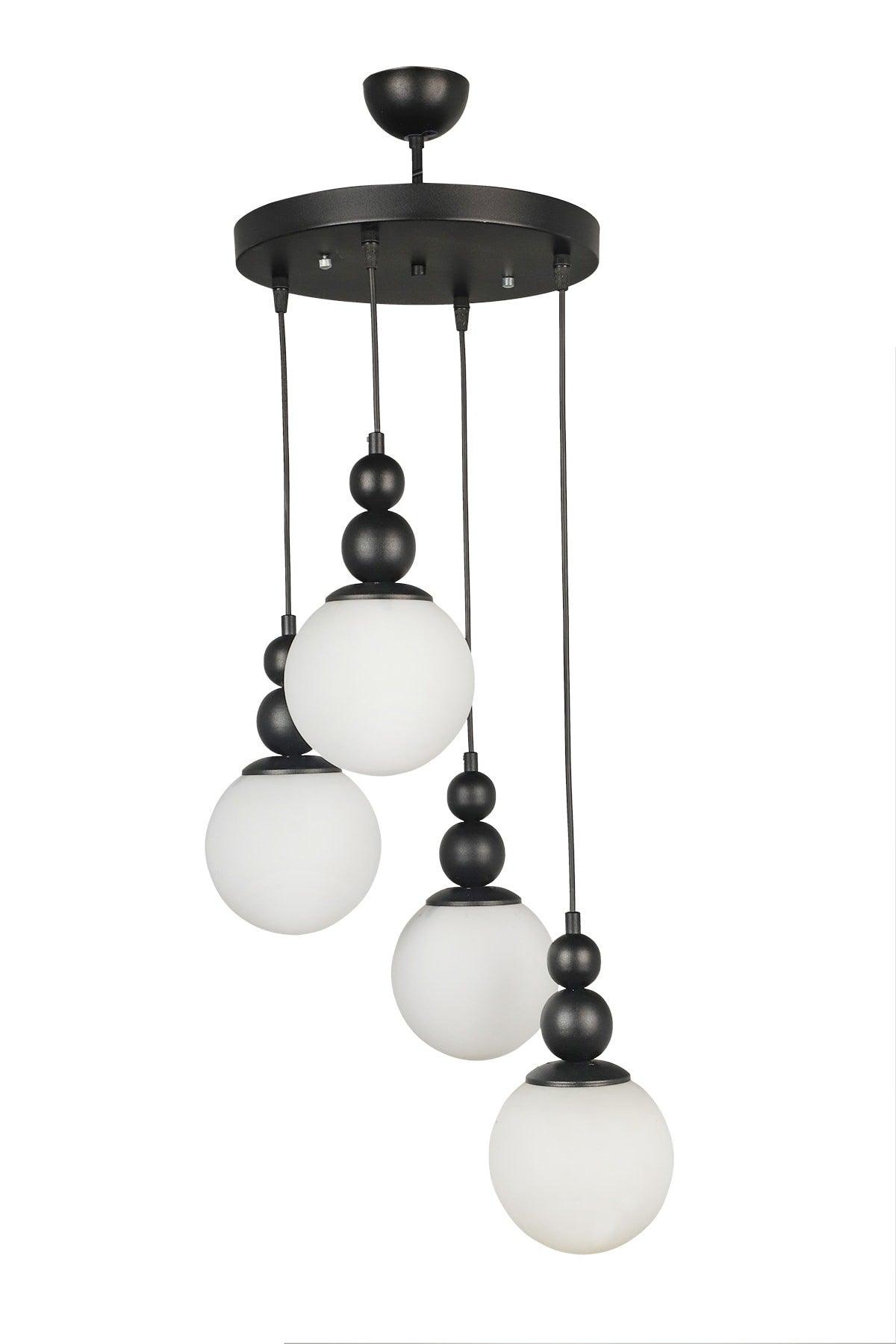 Endless 4th Chandelier Black and White Glass - Swordslife