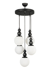 Endless 5th Chandelier Black and White Glass - Swordslife