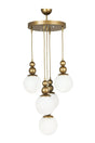 Endless 5th Chandelier Tumbled White Glass