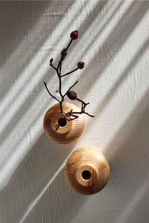 Nordic Style Wooden Vase for 2 - Swordslife