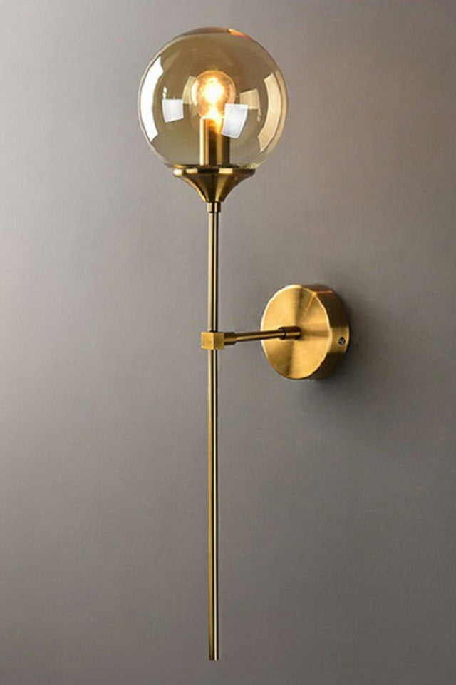 Ada Modern Antique Coated Honey Glass Wall Sconce