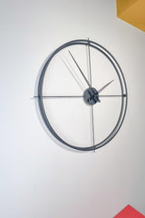 Spanish And Scandinavian Style 90 Cm Black, Wrought Iron Metal Minimalist Wall Clock - Swordslife