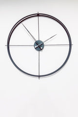 Spanish And Scandinavian Style 90 Cm Black, Wrought Iron Metal Minimalist Wall Clock - Swordslife