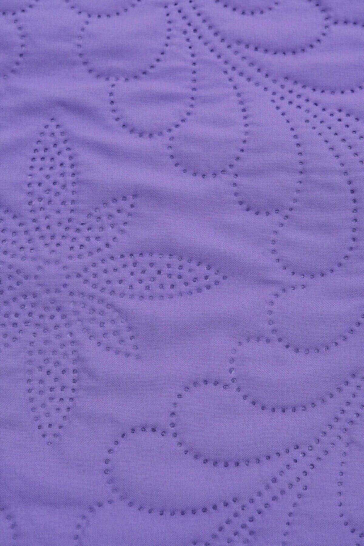 Ivy Lilac Double Microfiber Quilted Bedspread - Swordslife