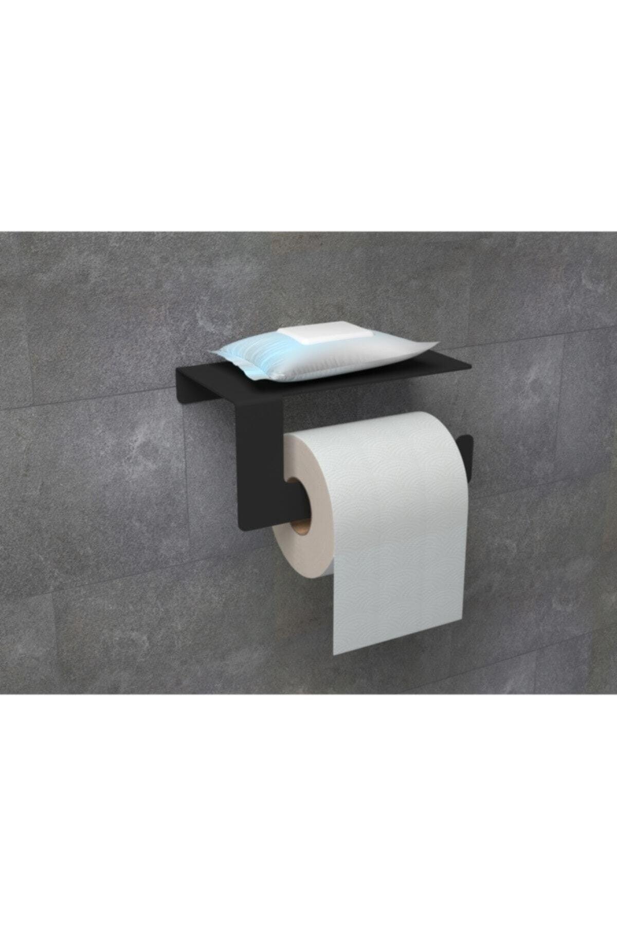 - Metal Matte Black Toilet With Phone Shelves