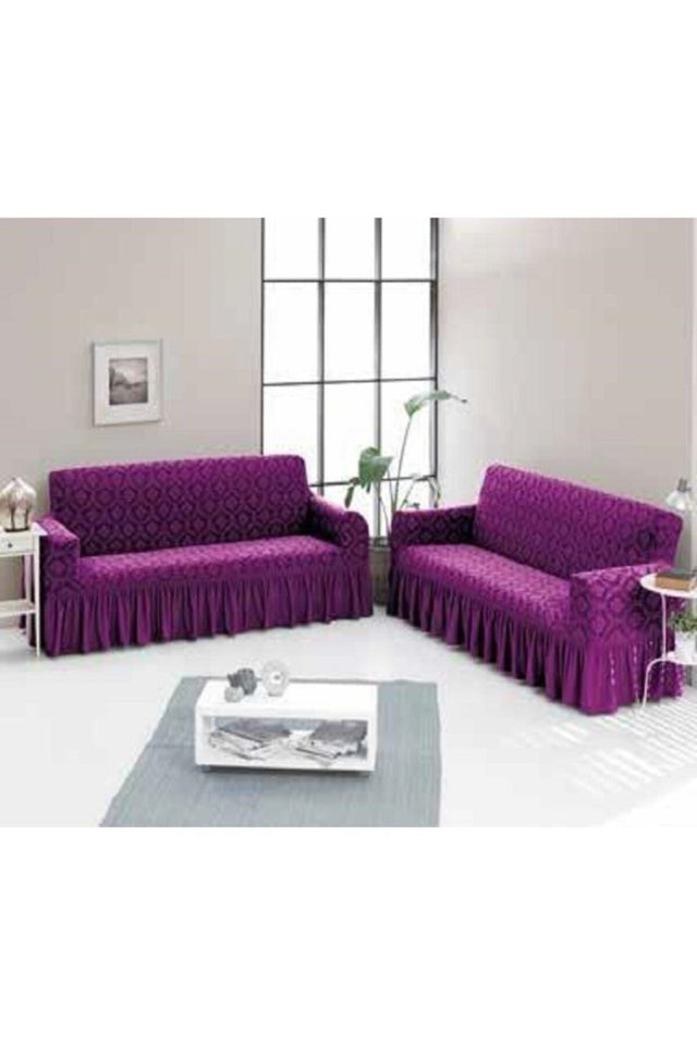 Jacquard Sofa Sofa Sofa Cover Seat Cover Lycra Elastic Standard 3+3 - Swordslife