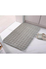 Janissary Bathroom Toilet Mat Washable Non-Slip Water Absorbent Plush Gray 50x80 One Piece Foot Towel - Swordslife