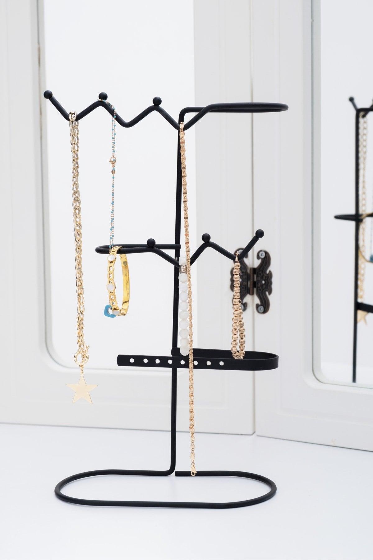 Jewelry Stand Ring Earring Necklace Rack Jewelry Organizer Hanger - Swordslife