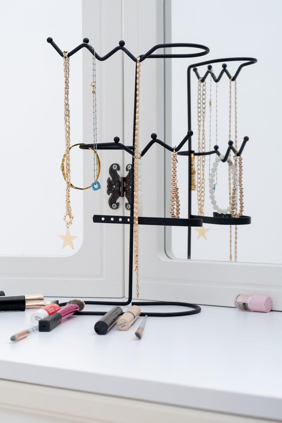 Jewelry Stand Ring Earring Necklace Rack Jewelry Organizer Hanger - Swordslife