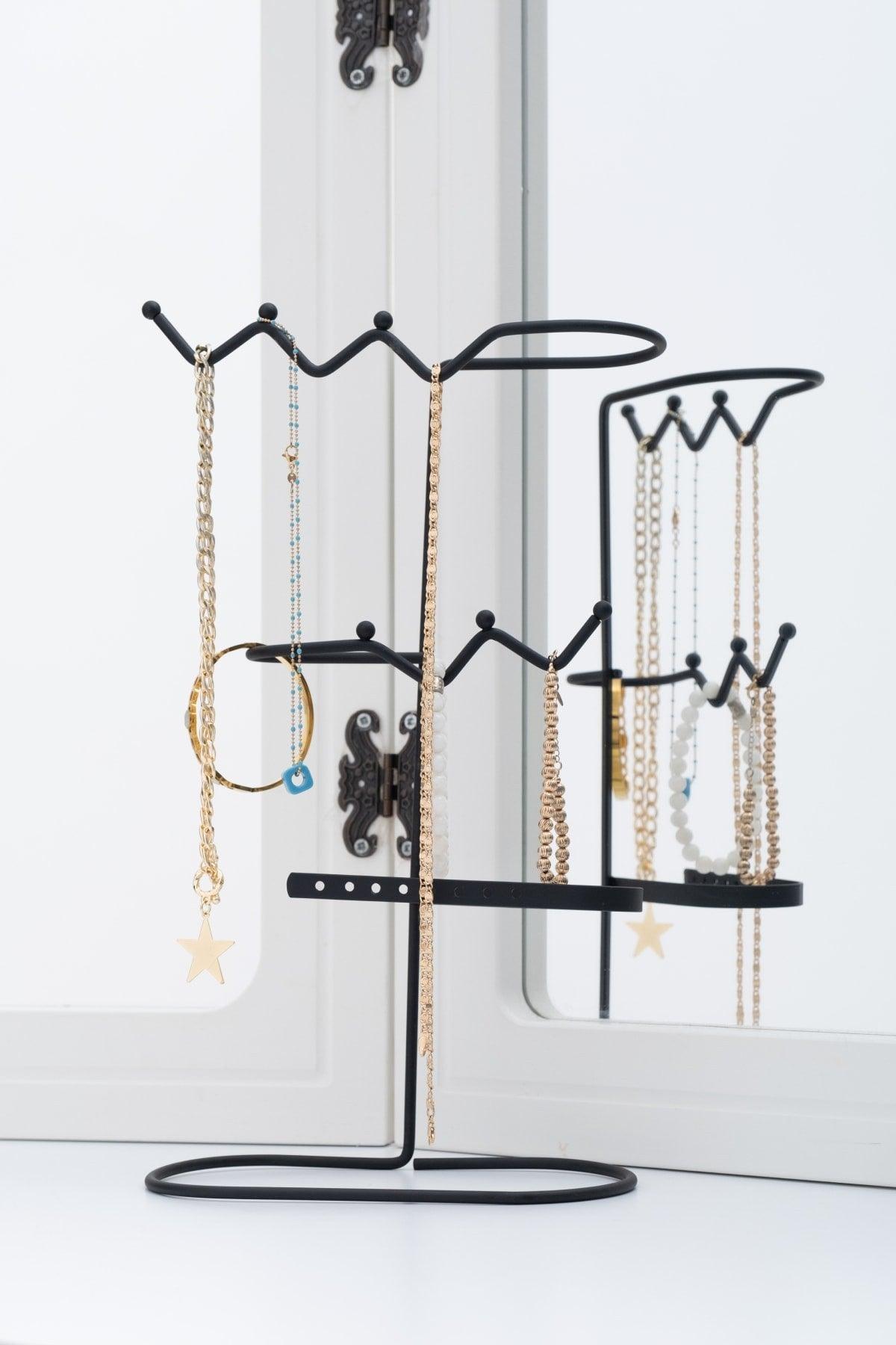 Jewelry Stand Ring Earring Necklace Rack Jewelry Organizer Hanger - Swordslife