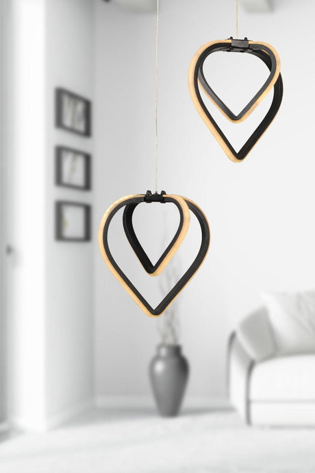 Sevinç 3 Color Led 2nd Chandelier Black - Swordslife