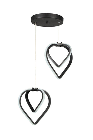 Sevinç 3 Color Led 2nd Chandelier Black - Swordslife