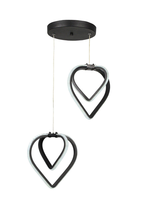 Sevinç 3 Color Led 2nd Chandelier Black - Swordslife