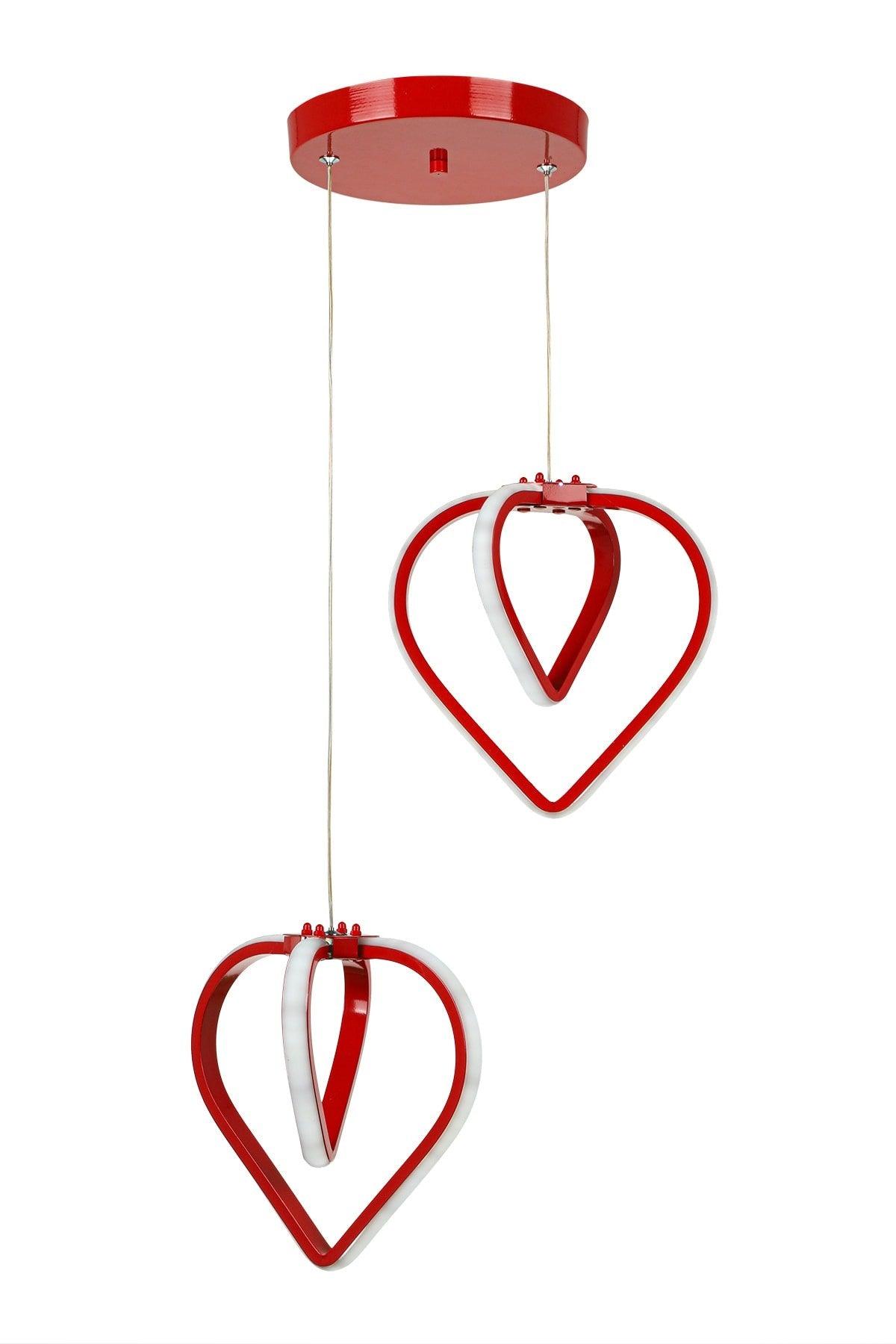 Sevinç 3 Color Led 2nd Chandelier Red - Swordslife