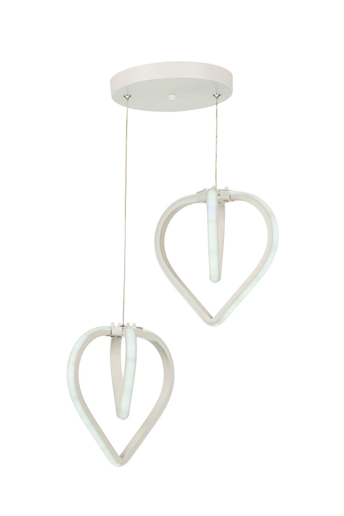 Sevinç 3 Color Led 2nd Chandelier White - Swordslife