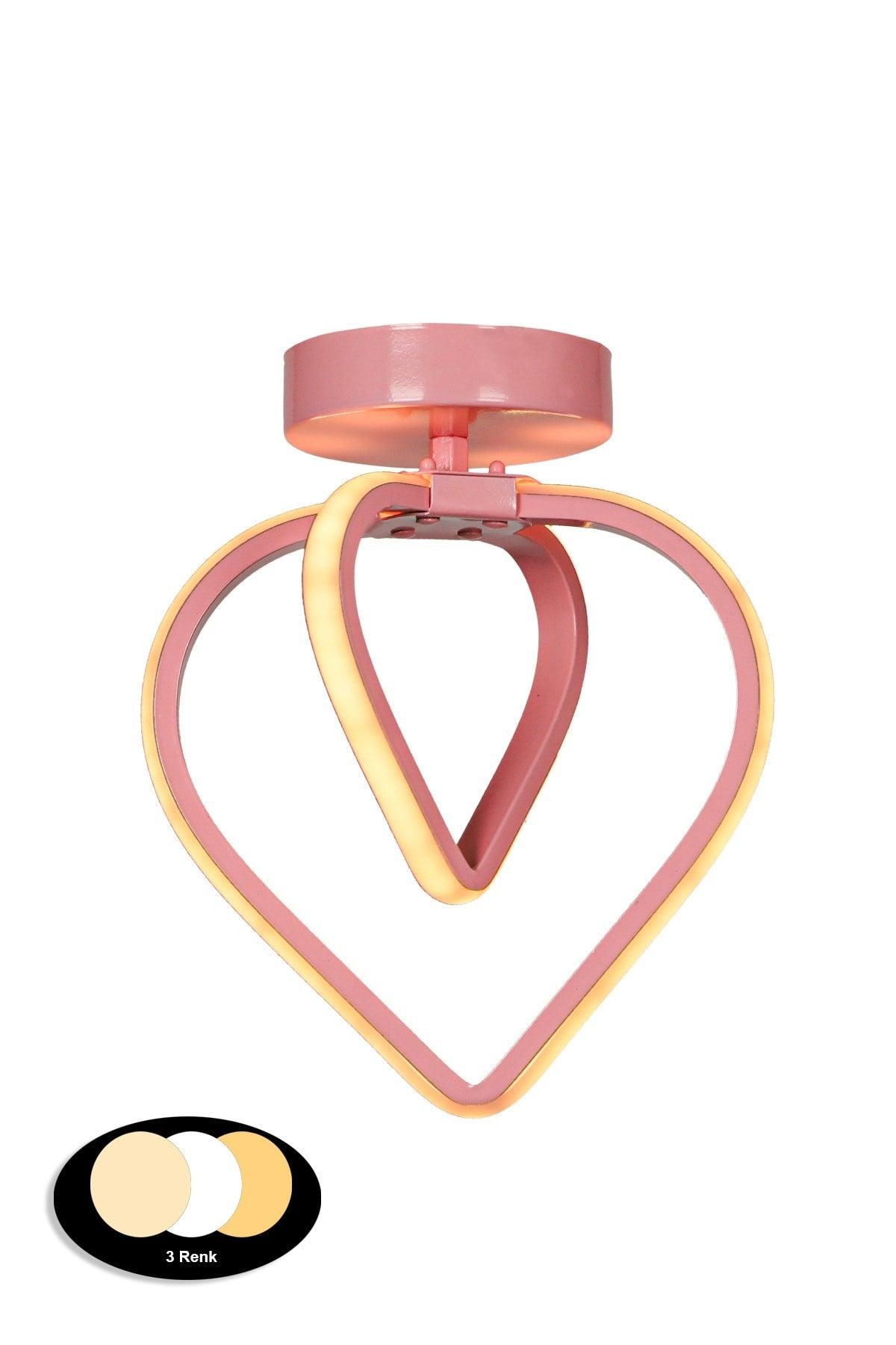 Sevinç 3 Color Led Ceiling Mount Single Chandelier Pink - Swordslife