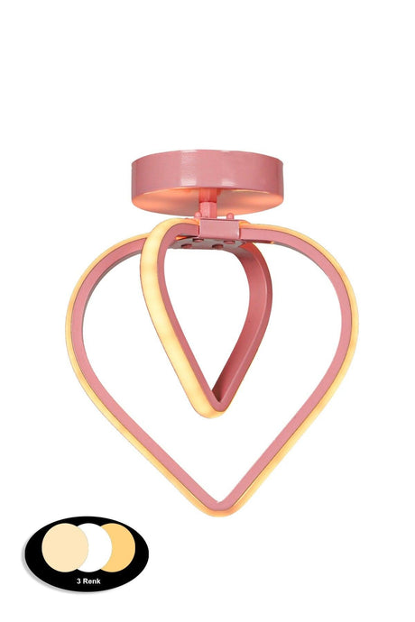 Sevinç 3 Color Led Ceiling Mount Single Chandelier Pink - Swordslife