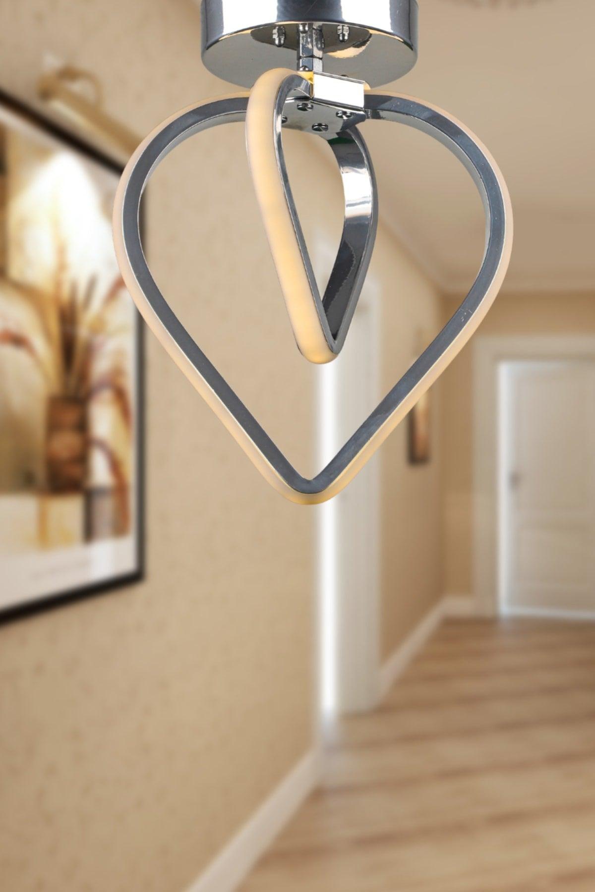 Sevinç 3 Color Led Ceiling Mount Single Chandelier Chrome - Swordslife