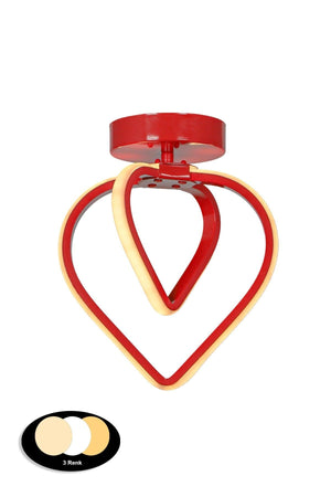 Sevinç 3 Color Led Ceiling Mount Single Chandelier Red - Swordslife
