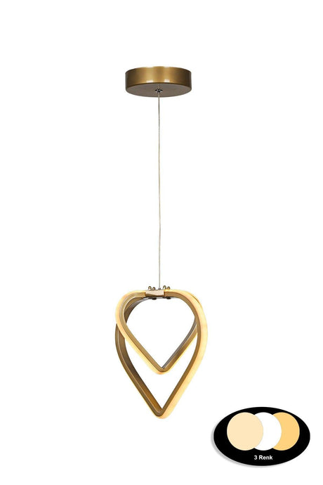 Sevinç 3 Color Led Single Chandelier Tumbled - Swordslife